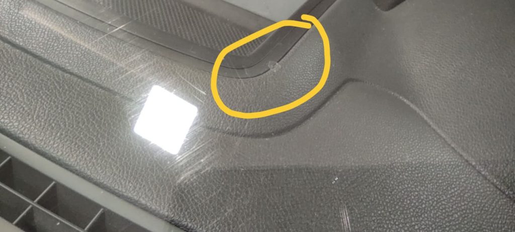 Fotografija oštećenja “oka” posle reparacije